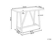 Garden Bar Table TALAMONE 140 cm 70 cm Grey_932219