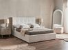 Ottoman Bed LORIENT Boucle Off-White 140 x 200 cm (EU Double)