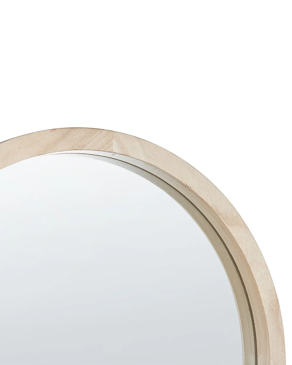 Standing Mirror with Shelf CHAMBERY 170 cm Paulownia Wood Light Brown_830393