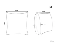 Koristetyynysetti 2 kpl MELOBESIA 45 x 45 cm Puuvilla Monivärinen Kasvikuvio_893017