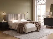 Bed Velvet BRIN 160 x 200 cm (EU King Size) Taupe_942113