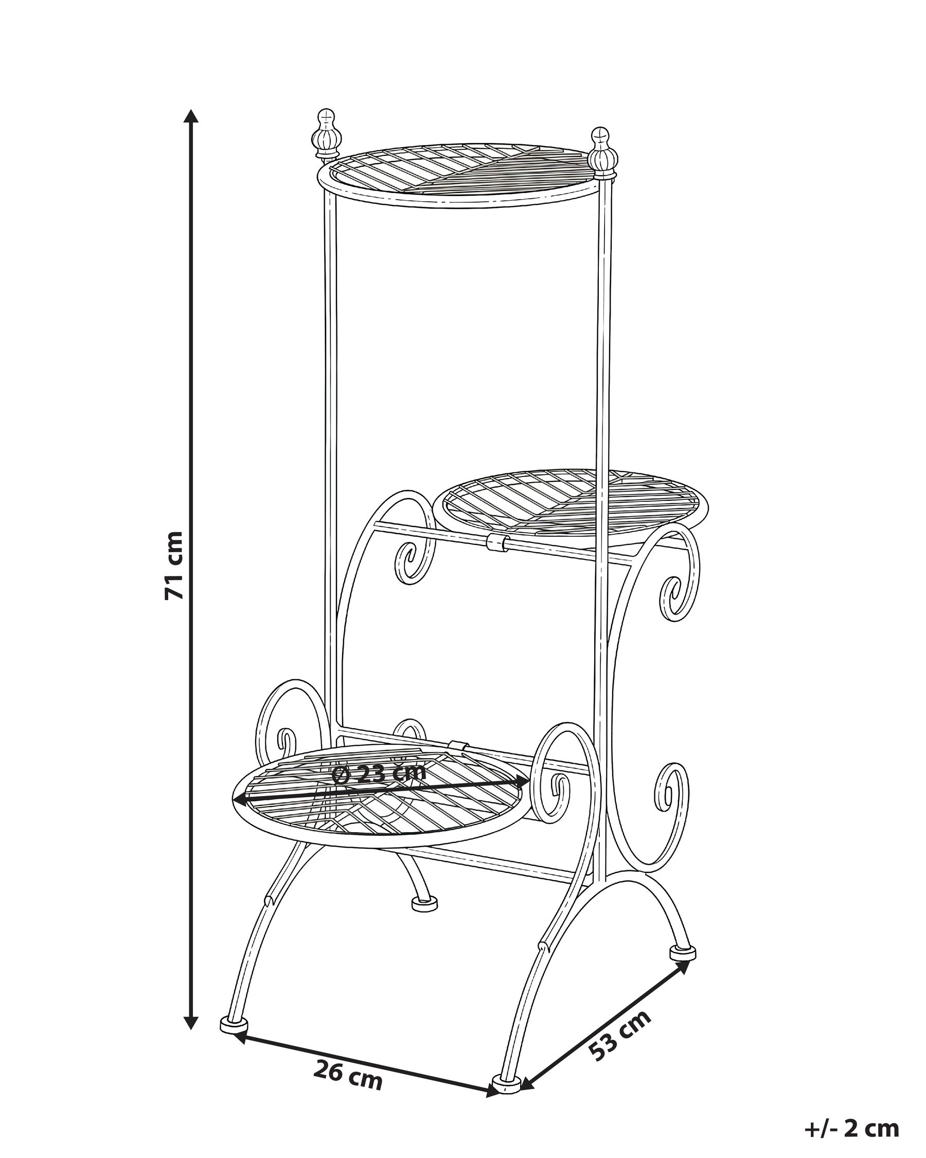 Plant Stand ASAGAO 26 cm Metal Beige_1032756