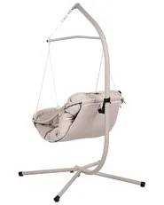 Hanging Chair with Stand ALGHERO Metal Beige_1094516