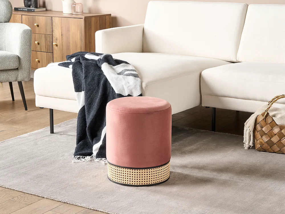 Pouffe YANKTON Velvet Pink_1154213