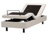 Adjustable Bed without Headboard Fabric DUKE II 80 x 200 cm (EU Small Single) Light Beige