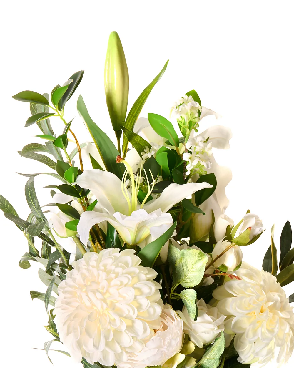 Konstgjord blomsterbukett PARREIRA 67 cm Vit_1028385