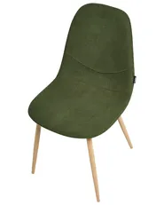 Set of 2 Dining Chairs HILDEN Corduroy Green_995206