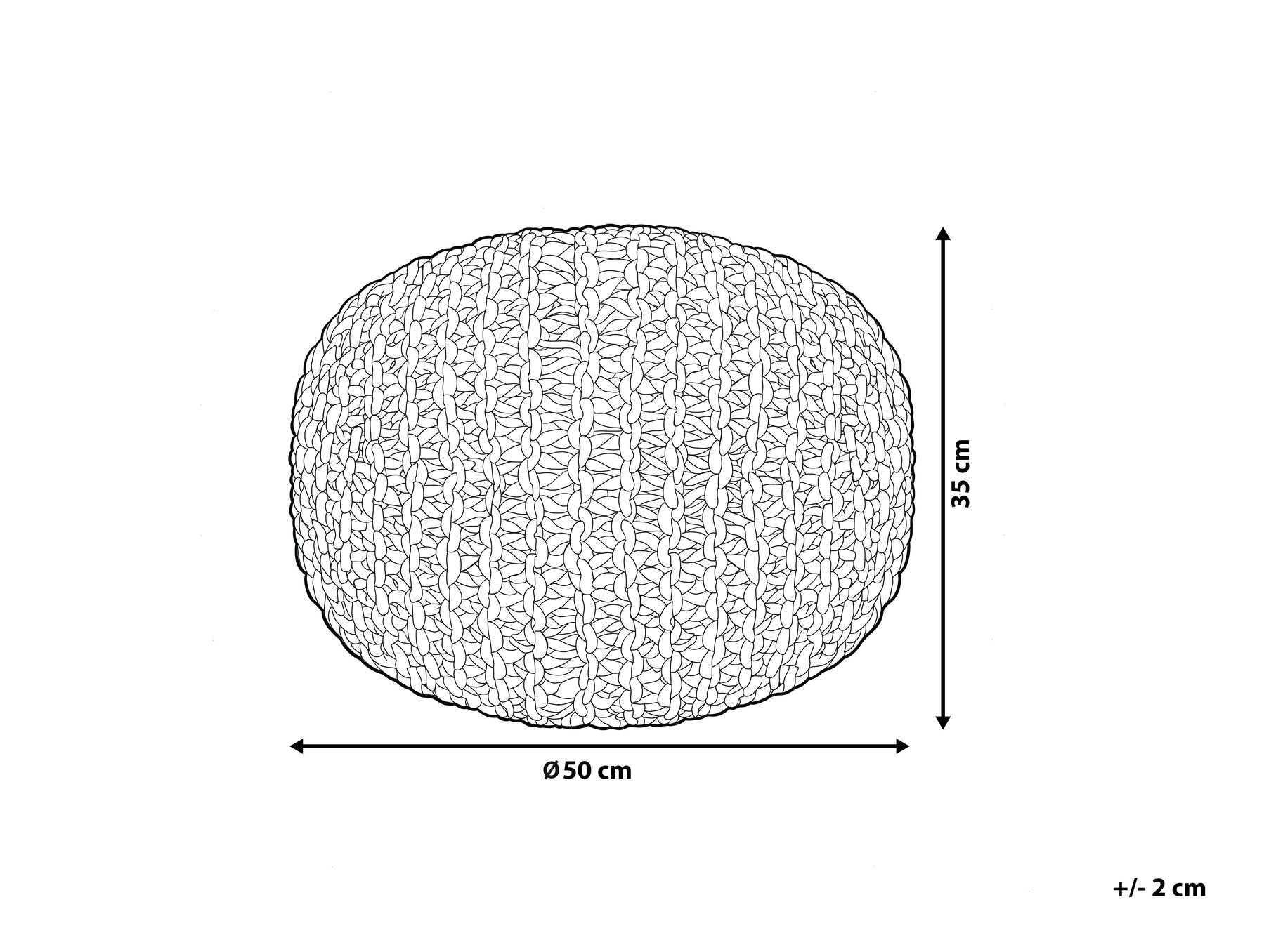 Pouffe CONRAD Cotton Light Grey_782174