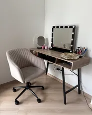 Dressing Table Mirror LED BEAUVOIR Black_1063344