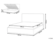 Ottoman Bed BRENON Fabric Light Beige 180 x 200 cm (EU Super King)_1056014