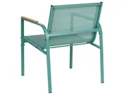 Garden Lounge Set with Table 4 Seater LEDRO Metal Green_1077075