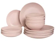 Set of 18 Dinnerware VIVANI Stoneware Pink_1041894
