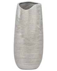 Decorative Vase DERBE 32 cm Stoneware Silver_733839