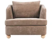 Living Room Set 6 Seater RATTVIK Chenille Brown_1066494