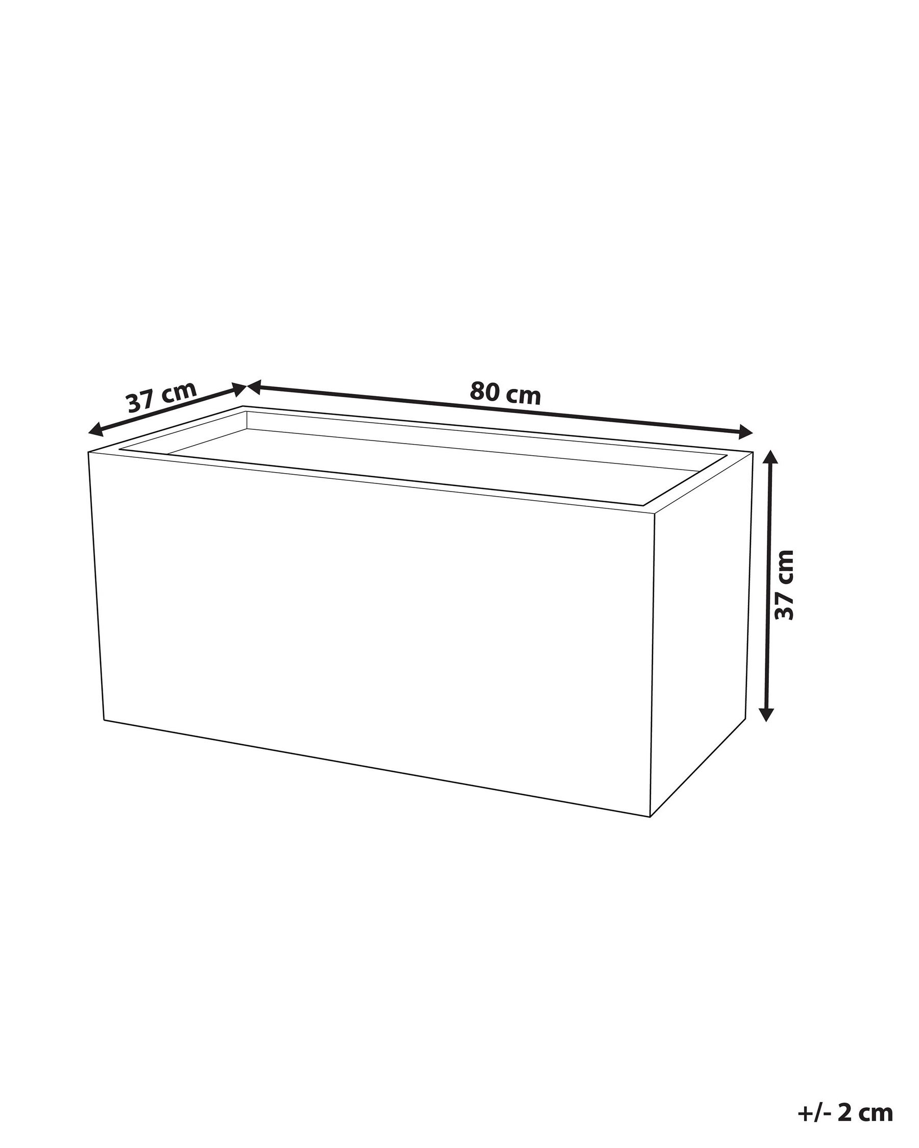 Plant Pot MYRA 80 cm Black_762086