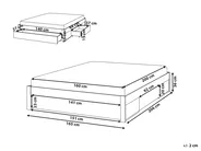 Bed with Storage Drawers without Headboard GIAT Wood White 160 x 200 cm (EU King Size)_1023326