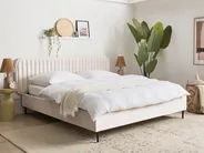 Bed Velvet BRIN 180 x 200 cm (EU Super King) Beige_1123437