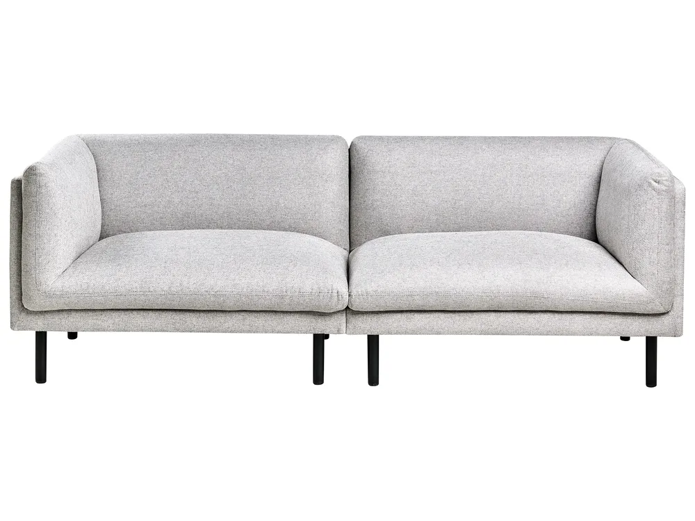 Sofa 3 Seater VORGOD Fabric Light Grey
