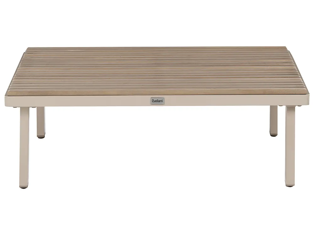 Sofabord til hagen FIVIZZANO 70 cm 90 cm Akasietre Beige_1159297