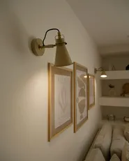 Set of 2 Wall Lamps MOYOLA Adjustable Metal Beige_983643