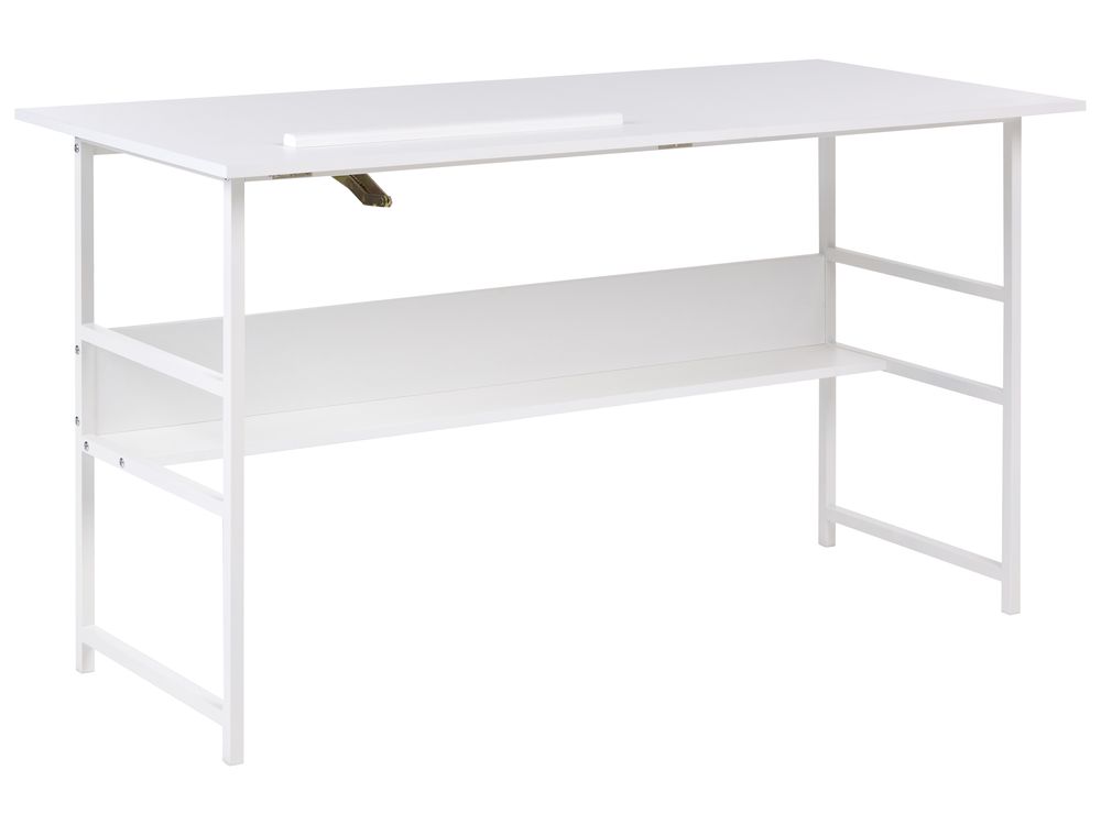 Justerbart tegnebord ORAN 140 cm 60 cm Hvit