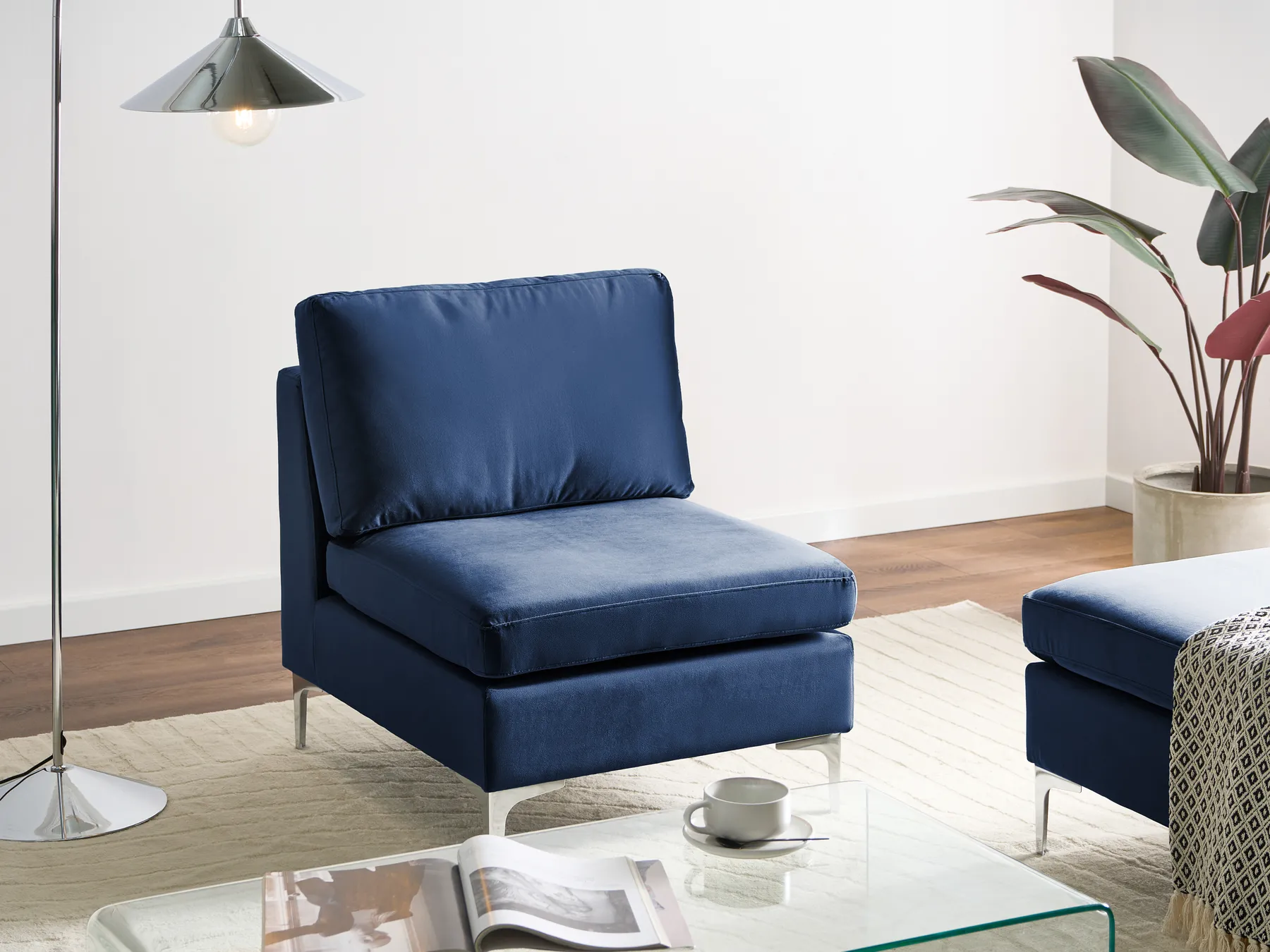 1-Seat Section EVJA Velvet Navy Blue_859638