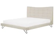 Bed Fabric LANNION 180 x 200 cm (EU Super King) Light Beige_759683