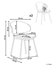Set of 2 Dining Chairs KIANA Orange_874431