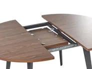 Extending Dining Table BOVINA Dark Brown 120/150 cm 120 cm_962096