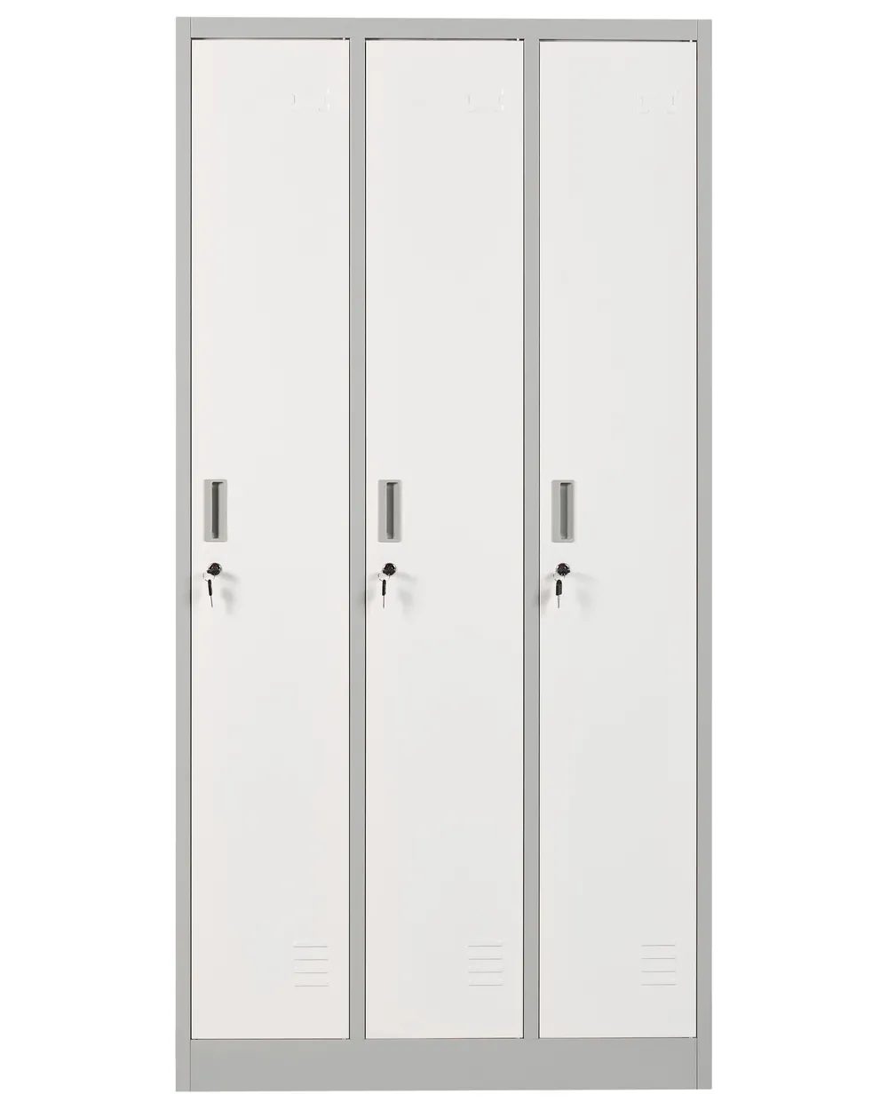 3-Door Storage Locker ATHLETE Metal Grey/ White_1011881