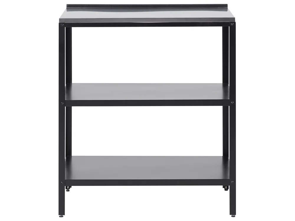2 Piece Outdoor Kitchen Set with Sink VILAMA Black Metal_872536
