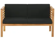 Garden Lounge Set with Table 4 Seater PACIFIC Acacia Wood Black_783520