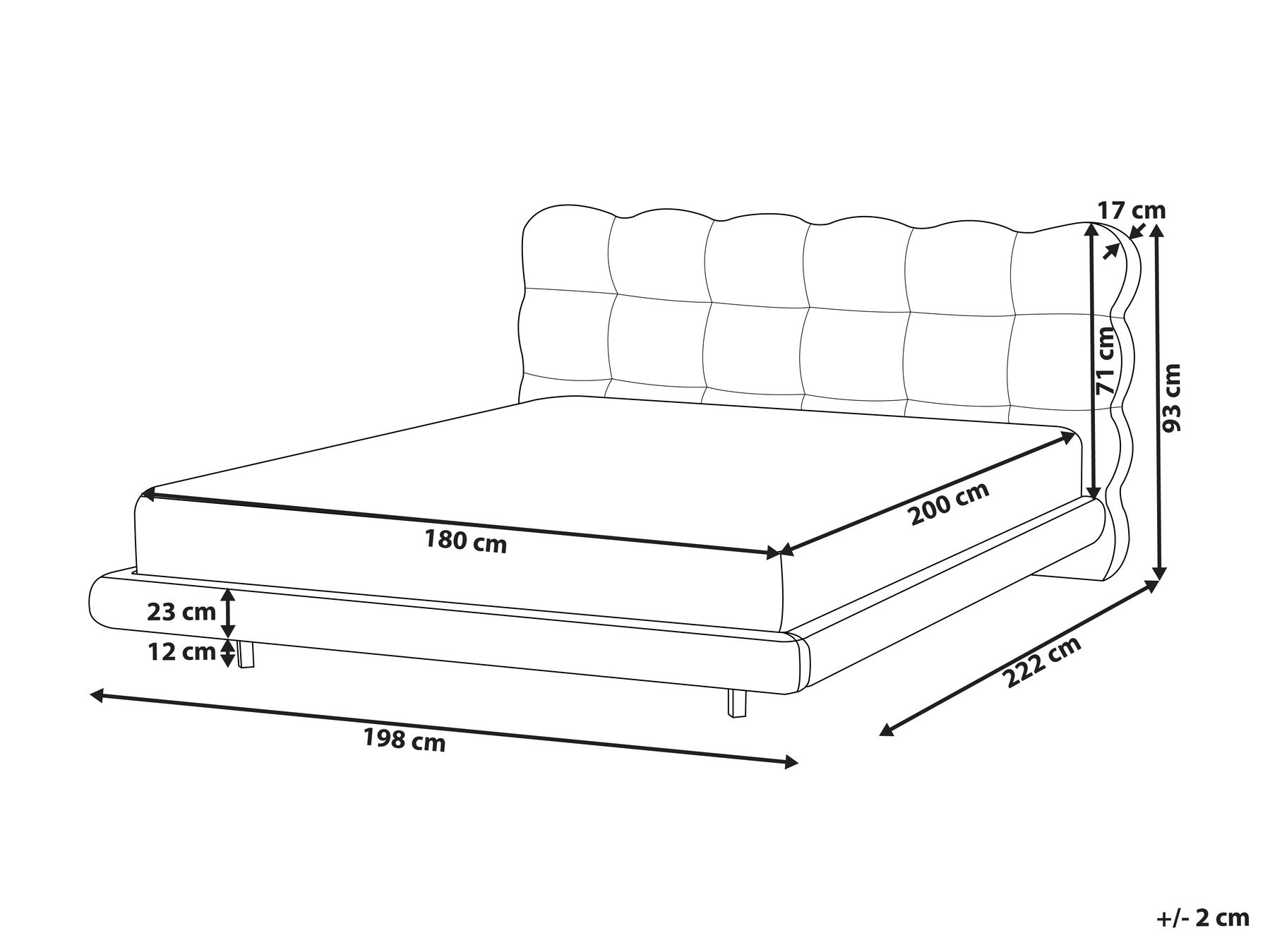 Säng med lamellram SOULISSE 180 x 200 cm Beige_994500