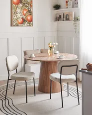 Ruokatuolisetti 2 kpl LOLETA Kangas Vaaleanbeige_1040373