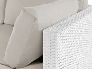 Garden Corner Sofa with Table 4 Seater SANO Modular PE Rattan White Right Hand_933642