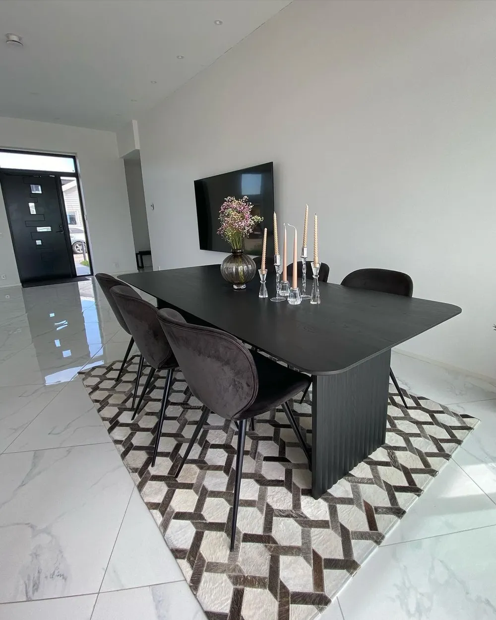 Rug AYDIN Grey 140 x 200 cm Leather_835120