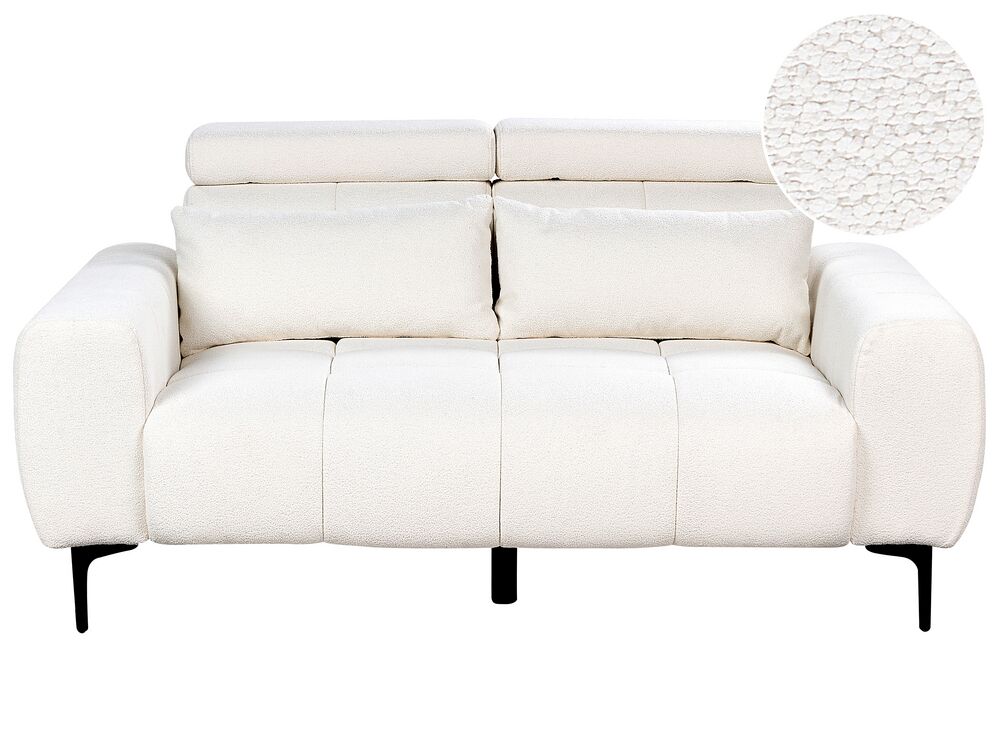 Sofa 2-seters VEGAMO Bouclé Hvit