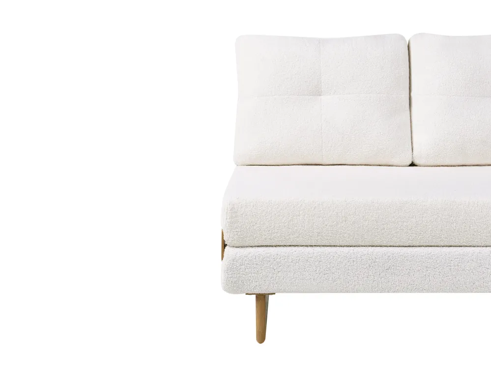 Bäddsoffa 2-sits JERSLEV Bouclé Off-White_1012077