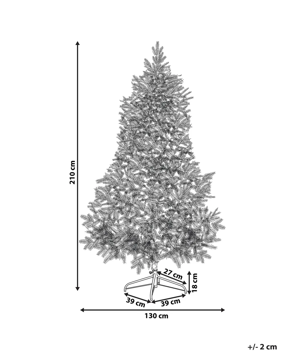 Artificial Snowy Christmas Tree TOMICHI 210 cm White_782998