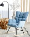 Rocking Chair OULU Fabric Light Blue