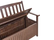 Garden Bench with Cushion SOVANA 120 cm with Storage Acacia Wood Red_882960