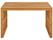 Garden Dining Set with Benches and Stools 4 Seater BELLANO Acacia Wood Brown_922131