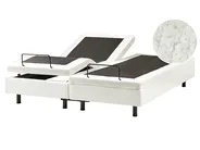 Ställbar säng utan huvudgavel Bouclé DUKE 160 x 200 cm Off-White_1011443
