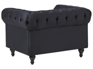 Sohvaryhmä 4-istuttava CHESTERFIELD Sametti Musta_707689