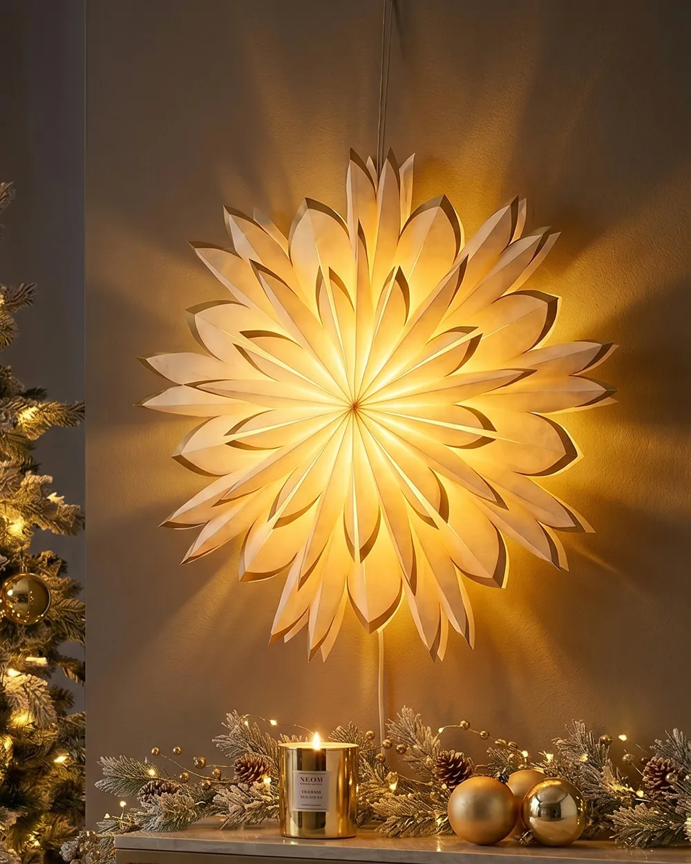 Christmas Decoration SVEDAN 60 cm Star Off-White_1115383