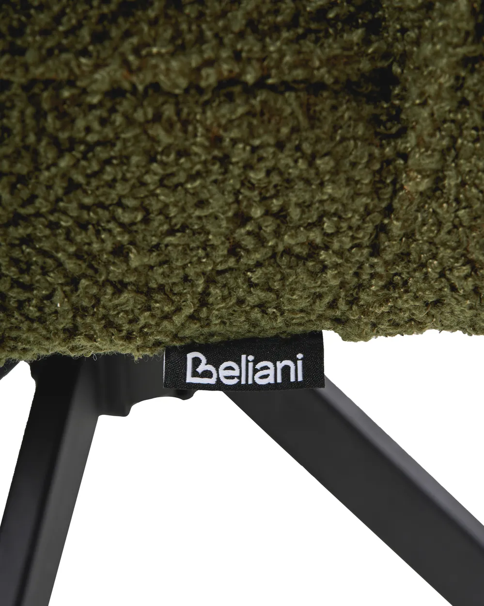 Set of 2 Dining Chairs Swivel RYAN Boucle Green_1042440