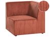 Corner Seat LEMVIG Corduroy Golden Brown Right Hand