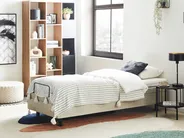 Adjustable Bed without Headboard Fabric DUKE II 90 x 200 cm (EU Single) Beige_988203