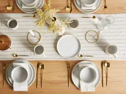 Set of 24 Dinnerware SPIKENARD Stoneware Off-White_1002717