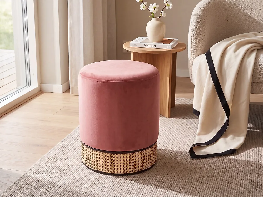 Pouffe YANKTON Velvet Pink_1174624